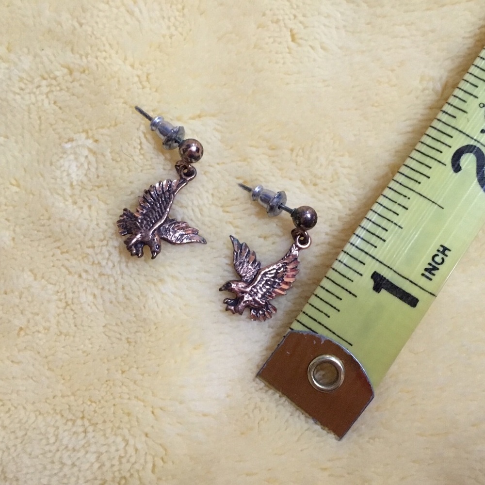 Copper eagle earrings - Picture 4 of 5